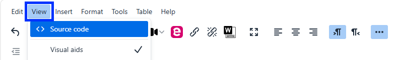 Moodle - TinyMCE - View - Source Code